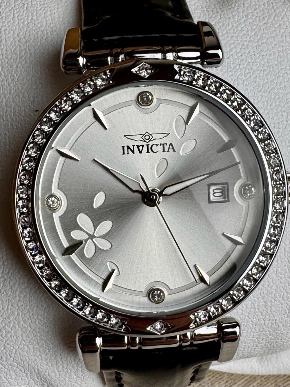 Invicta Celestial Silver-tone/Crystal Accent 33mm Quartz Watch NWT
